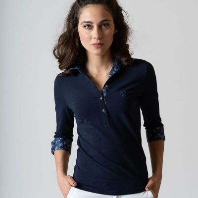 Polo donna colore blu